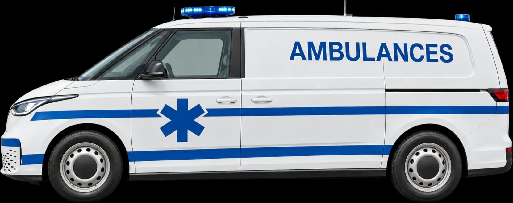 Ambulance vue de profil